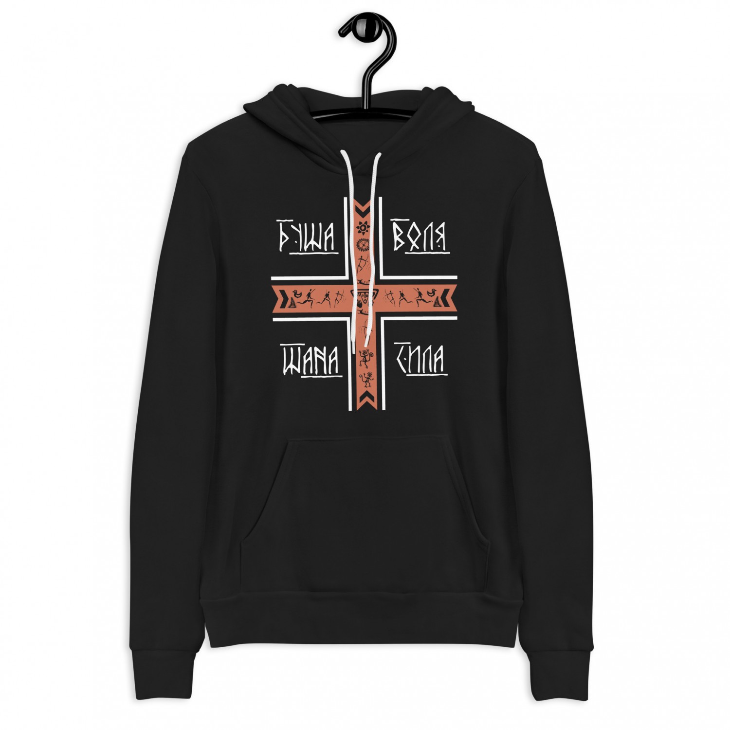 Buy a warm ethnic cross hoodie